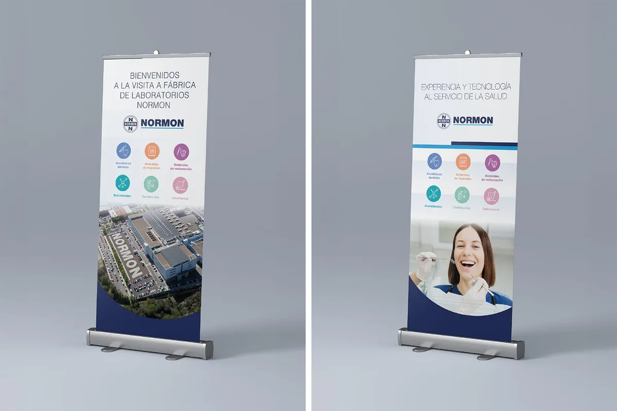 Comunicación visual Rollup Normon by Ideart
