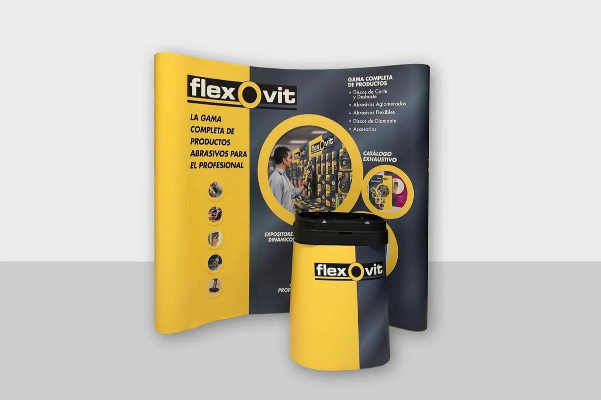 Comunicación visual Stand Flexovit by Ideart
